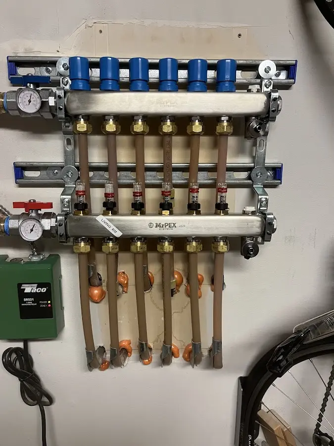 Plumber performing Gas Line Installation at a residential property in Lansford